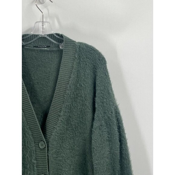 Tahari Green Button-Up Cardigan - Picture 3 of 7